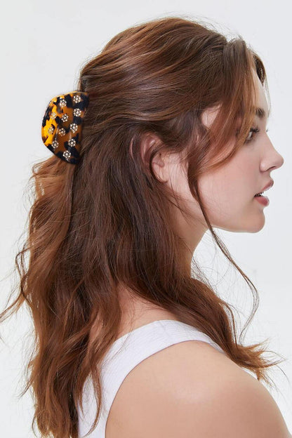 Moderne Acryl-Haarklammer mit Blumenverzierung