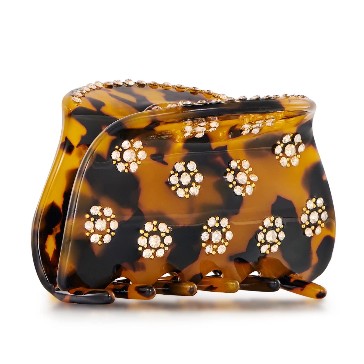 Haarspange Blumenverzierung Acryl Haarklammer Damen Beautifier