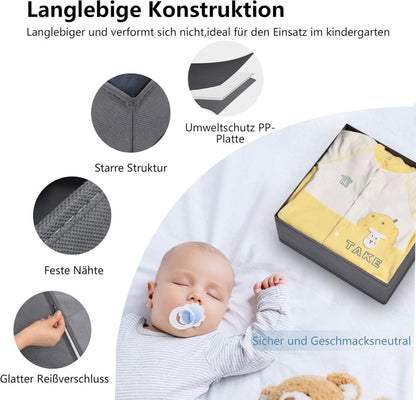 8er Schubladen Organizer – Stoff Aufbewahrungsbox für
