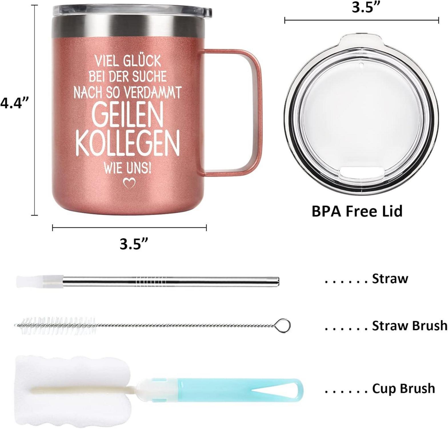 Abschiedsgeschenk Kollegen Lustige Tassen 12oz Edelstahl Thermobecher