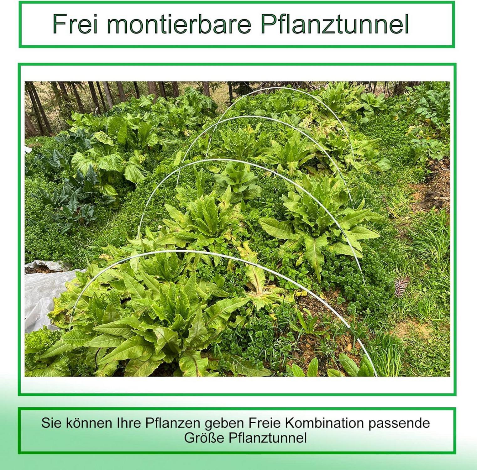 Gewächshausreifen Fiberglas Bögen 20Pcs Hoops Gartenreifen