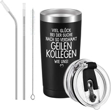 Abschiedsgeschenk Kollegen Tasse mit Spruch Schwarz 600ml