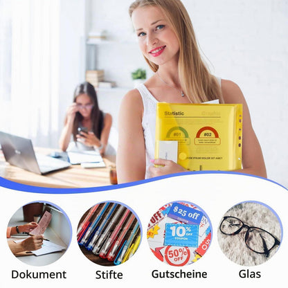 Registermappe A4, 14er Set, 7 Farben – Abheftbare Dokumententaschen