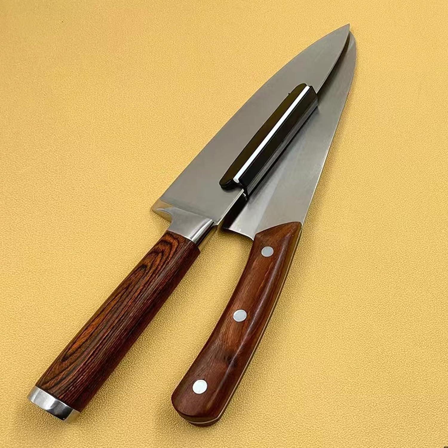 2 Stück Schleifhilfe Set für Schleifstein - Messer Schärfhilfe Winkel Halter Schwarz