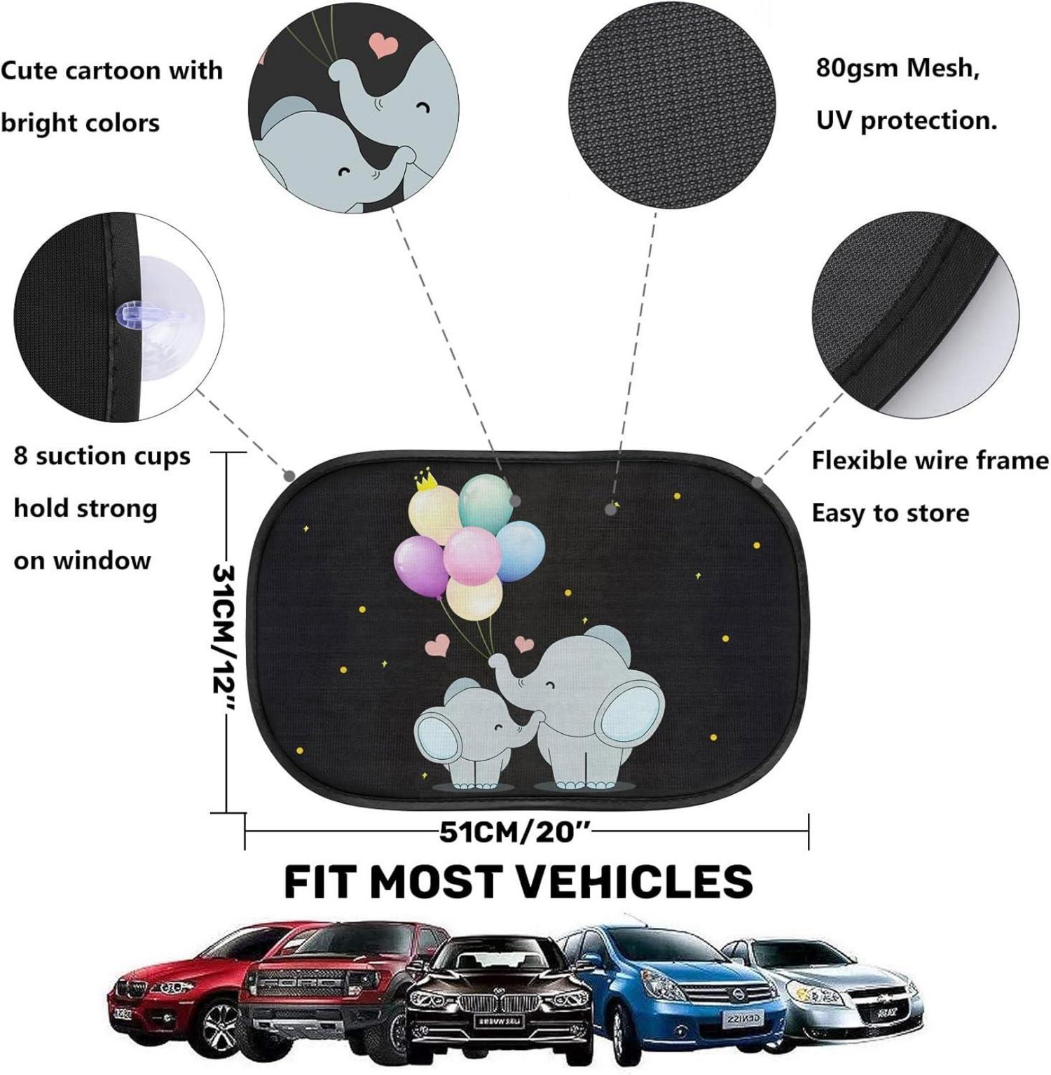 Auto Sonnenschutz Kinder Baby mit Saugnäpfen UV Schutz