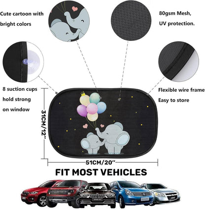 Auto Sonnenschutz Kinder Baby mit Saugnäpfen UV Schutz