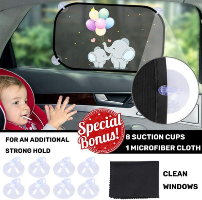 Auto Sonnenschutz Kinder Baby UV Schutz Sonnenblende Elefant