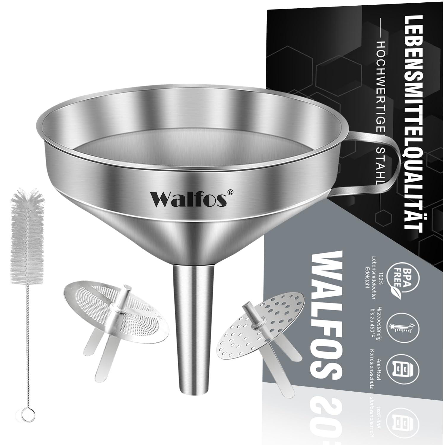 Edelstahltrichter mit 200 Mesh Filter und abnehmbaren Sieben