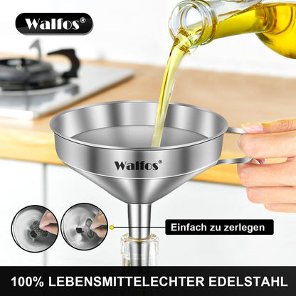 Edelstahltrichter mit 200 Mesh Filter und abnehmbaren Sieben