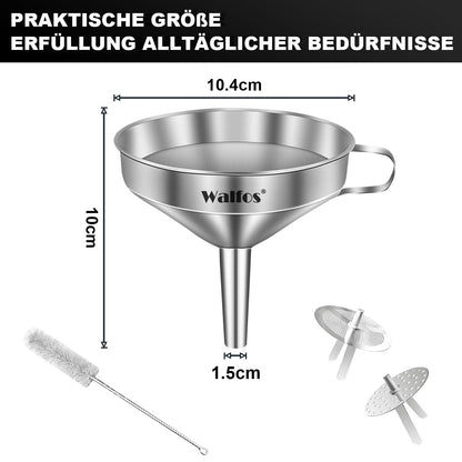 Edelstahl Trichter 200 Mesh Filter Jam Straining 2 Siebe 10.4cm Küchentrichter