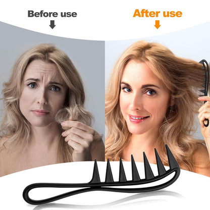 Breiter Lockenkamm Strähnenkamm Wide Tooth Comb für lockiges Haar