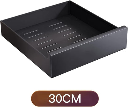 Teleskopschublade Ausziehbare Schublade für Küchenschrank (30x43x9cm) Schwarz