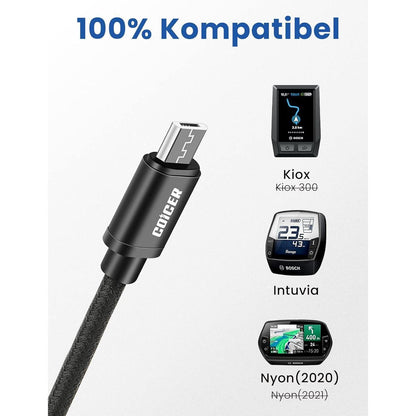 COICER Ebike Ladekabel für iPhone USB C 40 cm Bosch Intuvia