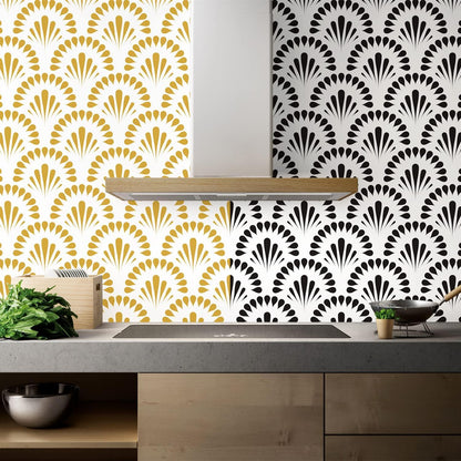 Selbstklebende Gold Geometrische Tapete 44.5x500cm für Bad Küche