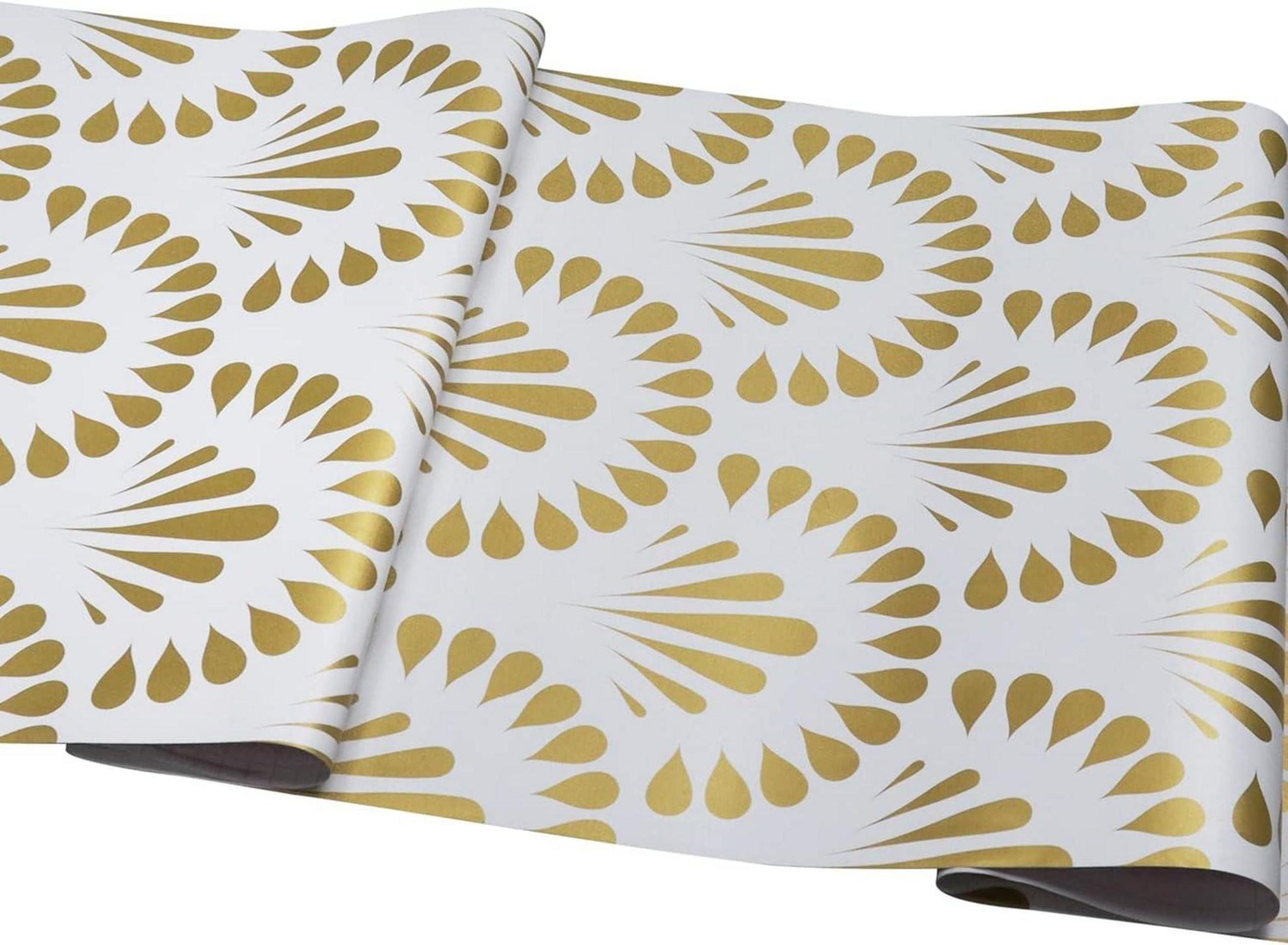 Selbstklebende Geometrische Gold Tapete 44.5x500cm für Bad & Küche