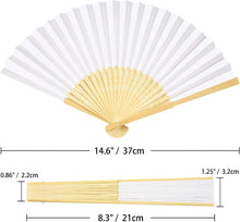 ZOOI 12er Pack Handfächer Weiß Hochzeit Deko DIY Sommer