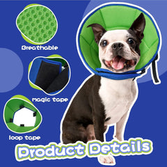 Kuoser Hunde Halskrause Leckschutz Blau S/M/L/XL