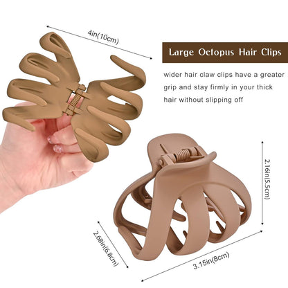 Octopus Haarklammern Set für dickes lockiges Haar - 5er Pack