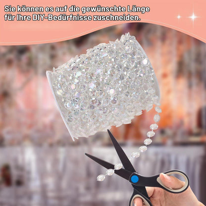 Kristallperlen Girlande 30m – Hochzeit, Party & DIY Deko