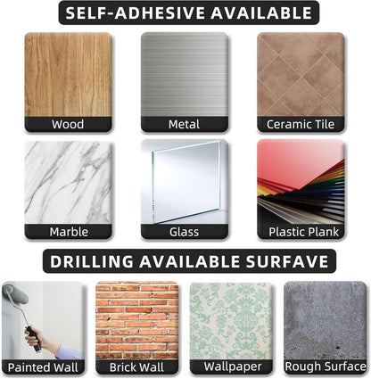 Küchenrollenhalter weiß Aluminium selbstklebend oder zum Bohren