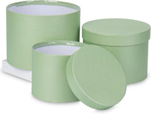 3er Set Runde Geschenkbox Blumenbox mit Folie Aufbewahrungsbox mit