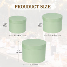 3er Set Runde Geschenkbox Blumenbox mit Deckel Ø15/17/20cm