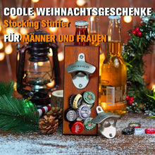 Flaschenöffner Wand Holz Magnet Bier Geschenk Männer Freund