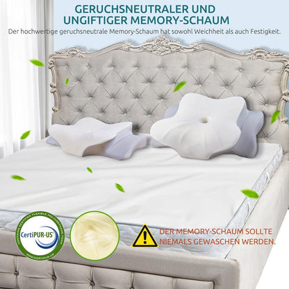Memory Foam Nackenkissen Seitenschläfer ergonomisch 63 x 38 x 14 cm