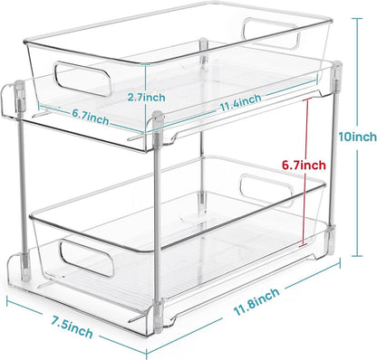 Multifunktionale Badezimmer Spülschrank Organizer 2er Pack