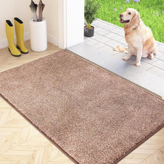 Schmutzfangmatte Innen waschbare Fußmatte 80x120 cm Braun