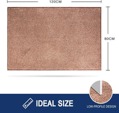 Schmutzfangmatte Innen 80x120 cm Braun rutschfest waschbar