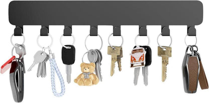 Schwarzes Schlüsselbrett mit 8 Haken, Schlüssel Organizer