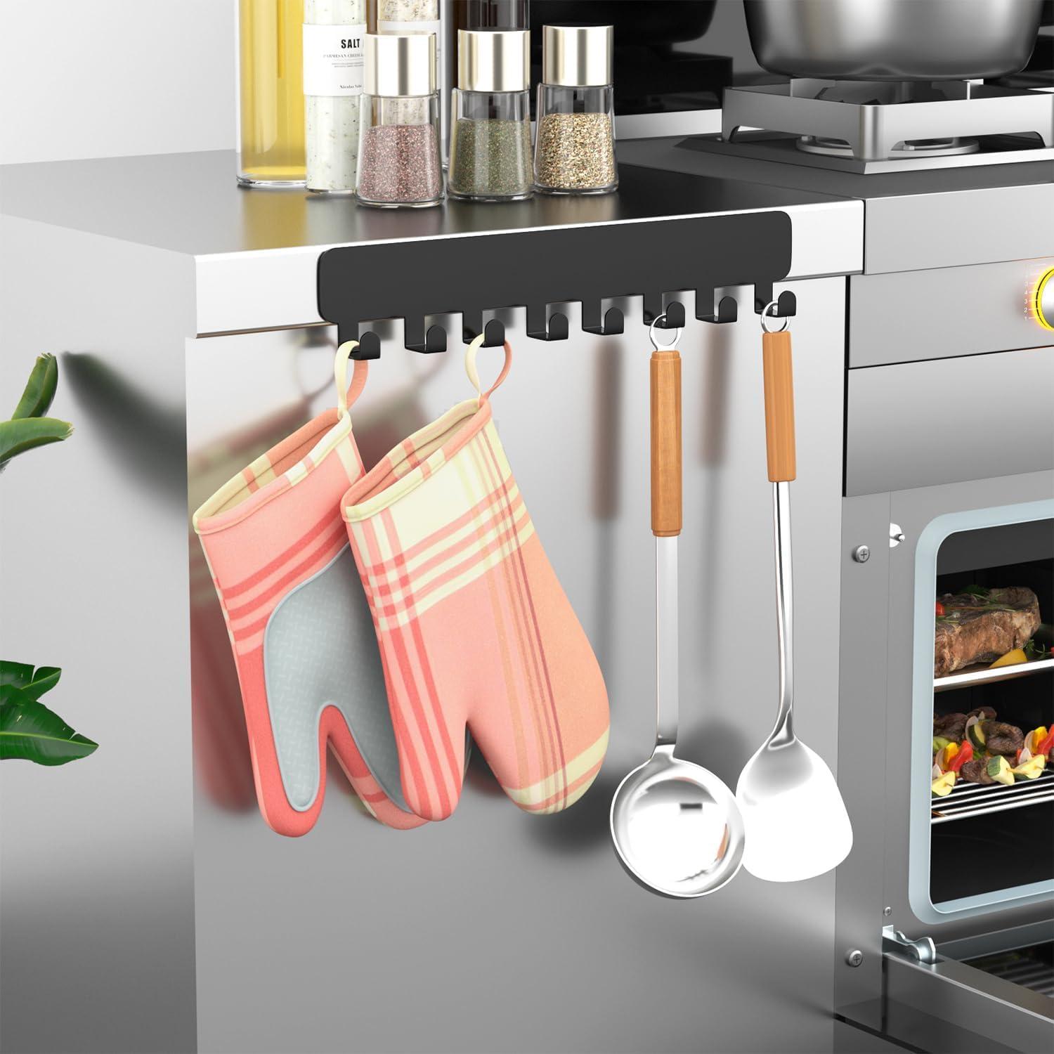 Schlüsselbrett Wand Organizer Schwarz 8 Haken 6kg tragbarkeit Schlüsselhalter Schlüsselhaken Wandmontage