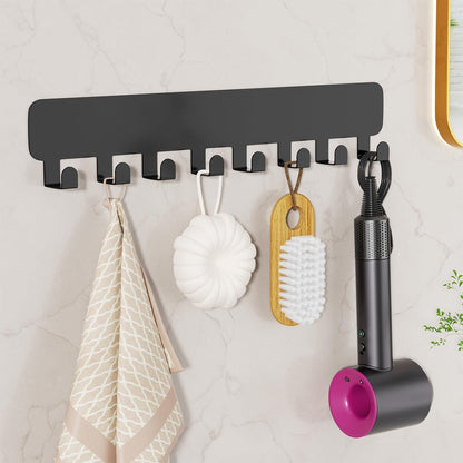 Schlüsselbrett Organizer Wandschwarz 8 Haken Schlüsselhalter