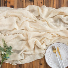 Tischläufer Musselin Stoff Hochzeit Käsetuch Beige 300x80cm