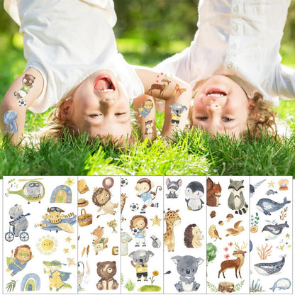 Glitzertattoos Kinder Set Einhorn Dino Meerjungfrau Hautfreundlich