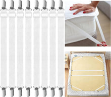 Verstellbare Bettlakenspanner mit Metallclips 8er Set