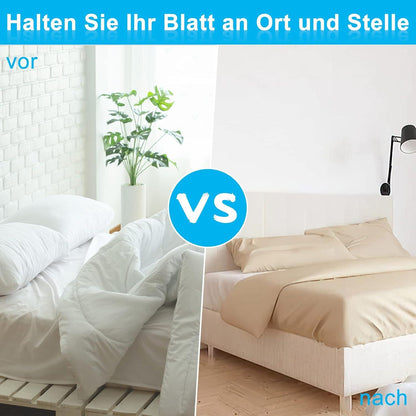 8er Set Verstellbare Bettlakenspanner mit Metallclips in