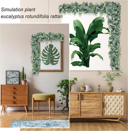 Künstliche Eukalyptus Girlande 1,8m Hängend Weiß Blumen Hochzeit