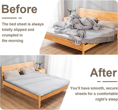 Bettlakenspanner Verstellbar 100-250cm Metallclip 2er Set