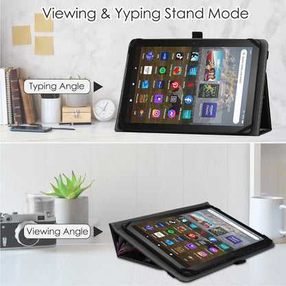 Universal Tablet Hülle 9-10 Zoll Schutzhülle mit Silikonband Purple