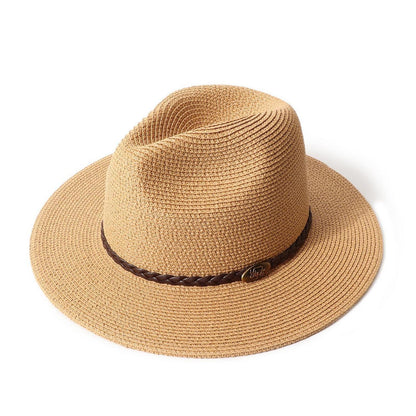 Panama Hut Damen Retro Krempe Khaki