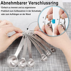 Edelstahl Messlöffel-Set Teelöffel 6 Stück mit Skala