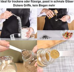 Messlöffel-Set Edelstahl 6 Stück Teelöffel Löffel Set Mini Gewürz Dosierlöffel