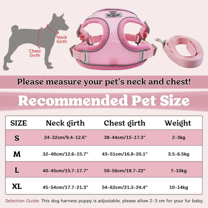 Hundegeschirr Kleine Hunde Atmungsaktiv Sicherheitsgeschirr
