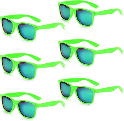 Bunte Sonnenbrille Set Neon Vintage Party Lustig 6 Stücke