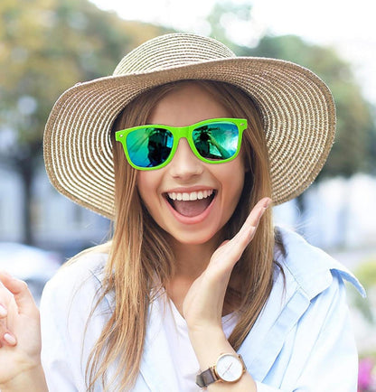 6er Set Bunte Neon Sonnenbrillen Vintage Party Brille für