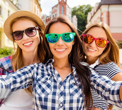 6er Pack Neon Sonnenbrillen Vintage Partybrillen Herren Damen Set