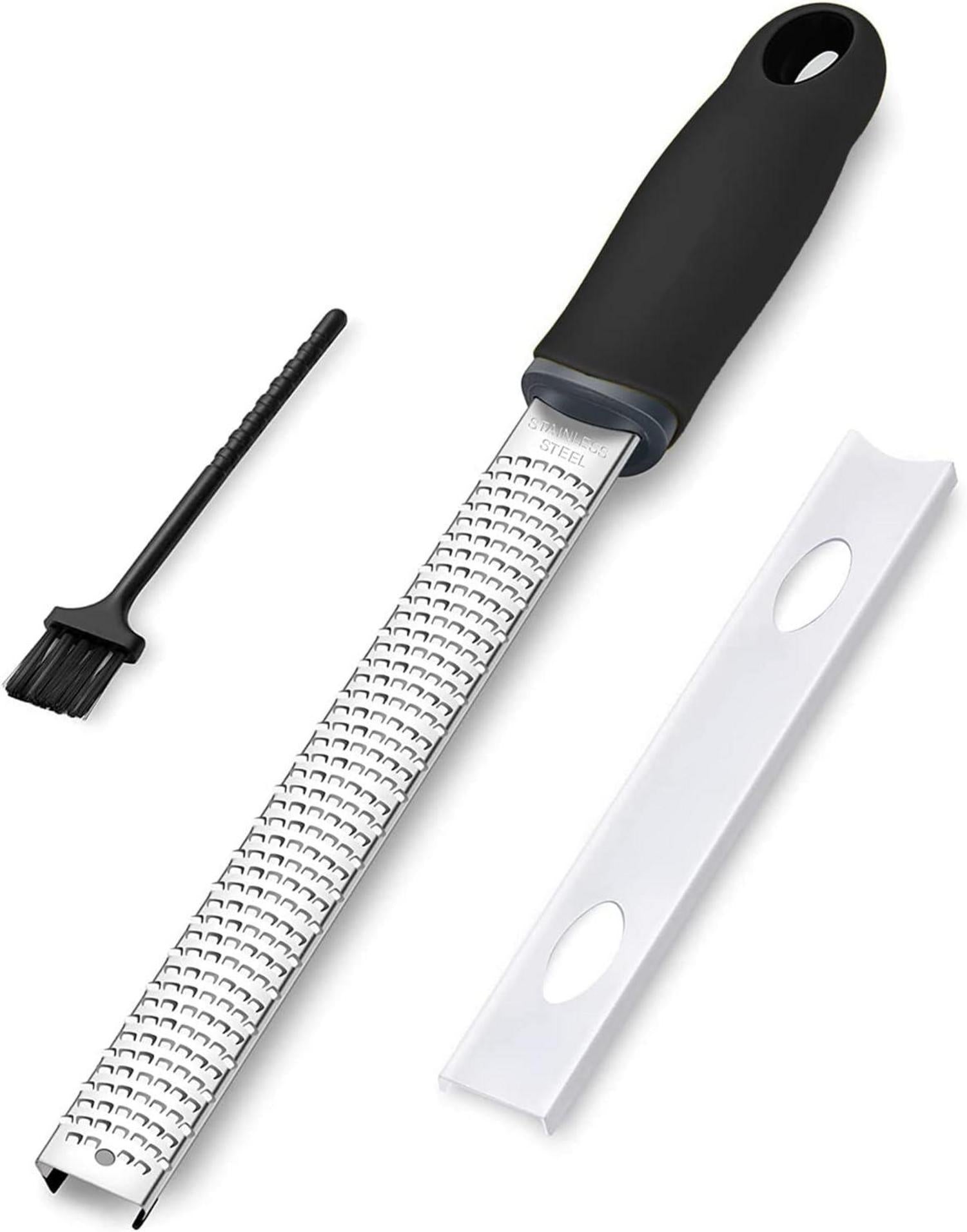 Edelstahl Küchenreibe-Set mit Schutzhülle und Bürste