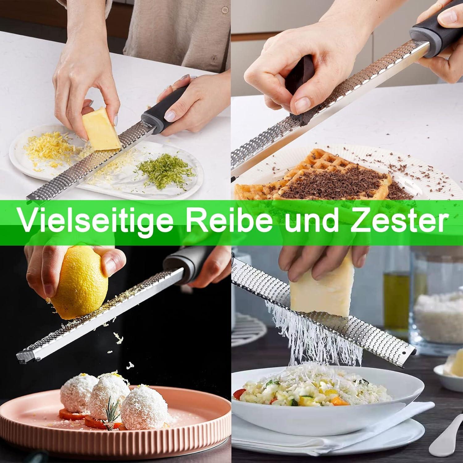 Multifunktional Edelstahl Küchenreibe Zester für Käse Zitronen Muskat